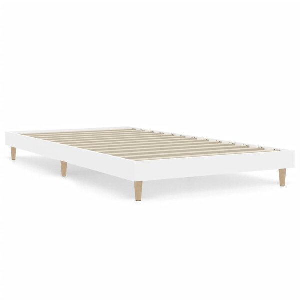 vidaXL Cadre de lit blanc 90x200 cm bois d'ingénierie