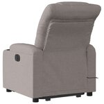 vidaXL Fauteuil inclinable de massage électrique Taupe Tissu