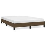 vidaXL Cadre de lit Marron foncé 140x190 cm Tissu
