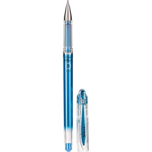 Roller Encre Gel Slicci BG208 Pointe 0 8mm Bleu métallisé x 12 PENTEL