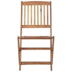 vidaXL Chaises pliables de jardin lot de 4 avec coussins Bois d'acacia