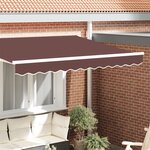 vidaXL Valance de Auvent pour Cadre de 2.5m Marron 2.3x0.2m