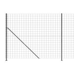 vidaXL Clôture en treillis métallique avec bride anthracite 1 6x25 m