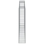 vidaXL Paniers à gabions arqués 10 Pièces 300x30x160/180 cm fer galvanisé