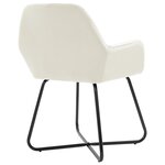 vidaXL Chaises à manger lot de 6 crème velours