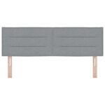 vidaXL Tête de Lit LED Design Lignes Gris Clair 160 cm Tissu