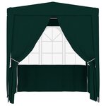 vidaXL Tente de réception avec parois latérales 2 5x2 5 m Vert 90 g/m²
