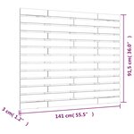 vidaXL Tête de lit murale 141x3x91 5 cm Bois massif de pin