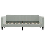 vidaXL Lit de jour avec gigogne et tiroirs gris clair 90x190cm velours