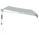 vidaXL Auvent rétractable anthracite et blanc 3 5x2 5m tissu/aluminium