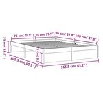 vidaXL Cadre de lit sans matelas bois massif 160x200 cm