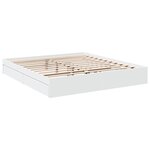vidaXL Cadre de lit avec tiroirs blanc 180x200 cm bois d'ingénierie