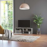 vidaXL Meuble TV Gris béton 120x34x37 cm Bois d’ingénierie