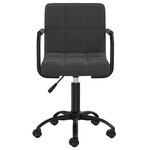 vidaXL Chaises pivotantes à manger lot de 2 noir velours