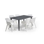 ALLIBERT JARDIN Table Lima 160 6 personnes - Design contemporain - Graphite