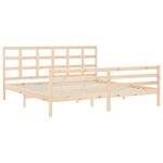 vidaXL Cadre de lit avec tête de lit 200x200 cm bois massif