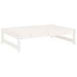 vidaXL Repose-pied de jardin 120x80 cm blanc bois de pin massif