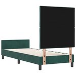 Cadre de lit vidaXL Vert foncé 80x200 cm Velours