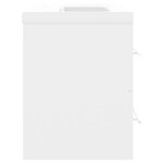 vidaXL Armoire d'évier avec lavabo intégré Blanc Aggloméré