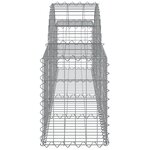 vidaXL Paniers à gabions arqués 20 Pièces 200x30x40/60 cm Fer galvanisé