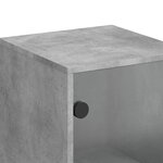 vidaXL Armoire latérale avec porte en verre gris béton 35x37x100 cm