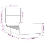 vidaXL Cadre de lit avec tête de lit Rose 100x200 cm Velours