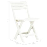 vidaXL Chaises de jardin pliables 2 Pièces Plastique Blanc