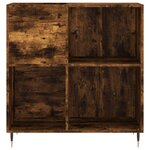 vidaXL Armoire à disques chêne fumé 84 5x38x89 cm bois d'ingénierie