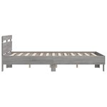 vidaXL Cadre de lit avec tête de lit sonoma gris 140x190 cm