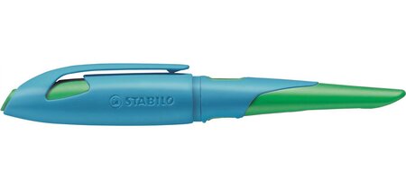 Stylo plume - easybirdy - stylo ergonomique rechargeable - bleu/vert - droitier stabilo