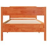vidaXL Cadre de lit sans matelas cire marron 90x200 cm bois pin massif