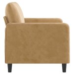 vidaXL Canapé à 2 places Marron 120 cm Velours