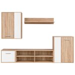 Vidaxl meuble mural tv 5 pcs chêne sonoma