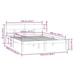 vidaXL Cadre de lit Gris Bois de pin massif 120x200 cm