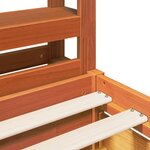vidaXL Cadre de lit sans matelas cire marron 75x190 cm bois pin massif