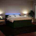 vidaXL Sommier à lattes de lit et matelas Vert foncé 180x200cm Velours