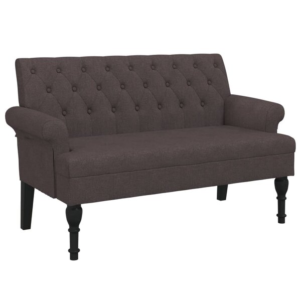 vidaXL Banc avec dossier marron foncé 120x62x75 5 cm tissu