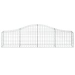 vidaXL Panier de gabions arqué 200x30x40/60 cm Fer galvanisé
