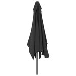 vidaXL Parasol avec mât en métal 300 x 200 cm Anthracite