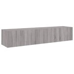 vidaXL Meubles TV muraux et lumières LED 2Pièces sonoma gris 80x35x31 cm