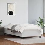 vidaXL Cadre de lit Blanc 100x200 cm Similicuir