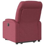vidaXL Fauteuil inclinable rouge bordeaux tissu