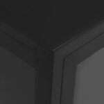 vidaXL Buffet Noir 75x35x105 cm Acier et verre