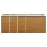 vidaXL Abri de jardin marron clair 191x470x198 cm acier galvanisé