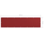 vidaXL Écran de balcon Rouge 75x300 cm Tissu Oxford