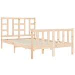 vidaXL Cadre de lit avec tête de lit 120x200 cm bois massif