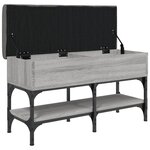 vidaXL Banc à chaussures sonoma gris 82x32x45 cm bois d'ingénierie