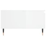 vidaXL Table basse blanc brillant 90x60x35 cm bois d'ingénierie