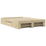 vidaXL Cadre de lit sans matelas chêne sonoma 140x200 cm