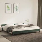 vidaXL Cadre de lit sans matelas vert foncé 200x200 cm velours